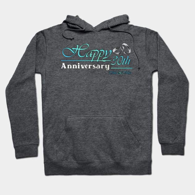 30 Years of Love-Original Design-Anniversary Gifts for Your 30th Wedding Anniversary- Hoodie by KrasiStaleva